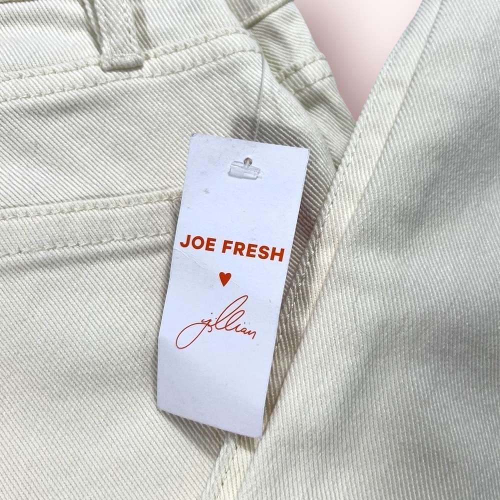Joe Fresh High Rise Straight Leg Jeans White Cream Women’s 30 NWT Jillian Collab - Picture 4 of 13